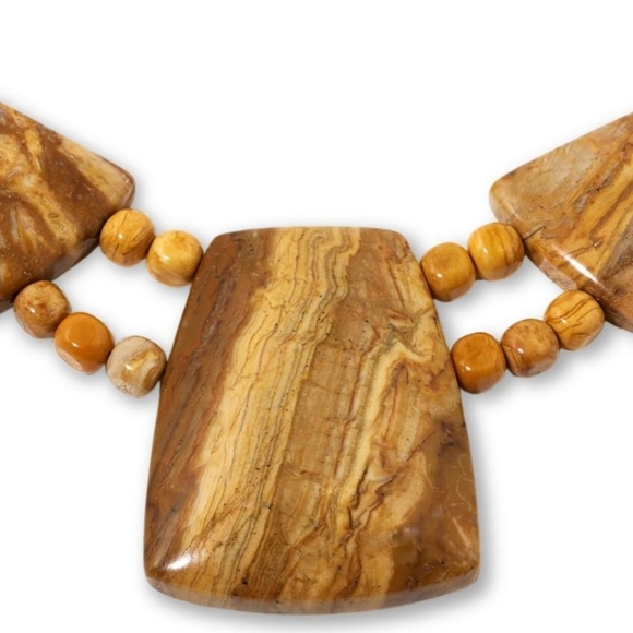 Jay King Brazilian Para River Chalcedony-in-Quartz Necklace With .925 Silver - Picture 3 of 4